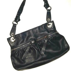B. Makowsky Shoulder Bag | Navy Blue Leather